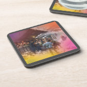 Dessous-de-verre Chanteurs de Carol dans les temps victoriens scène (Côté gauche)