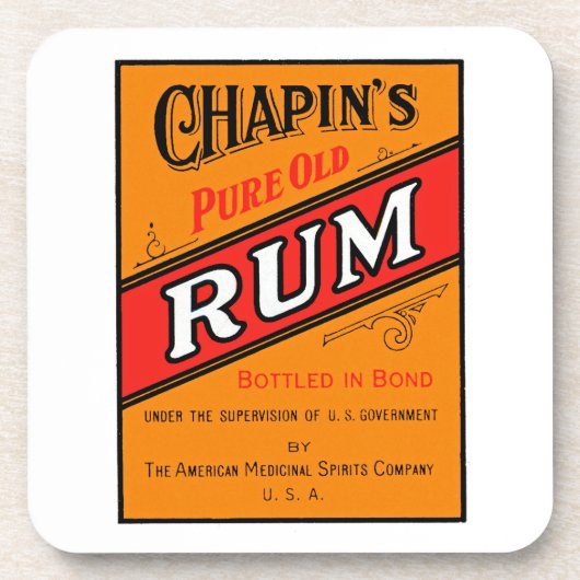 Dessous-de-verre Chapins Pure Vieux Étiquette de rhum (Devant)