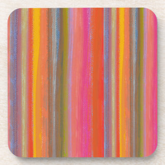 Dessous-de-verre Charbon de bois bohème rayé coloré