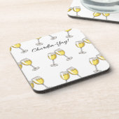 Dessous-de-verre Chardon-Yay ! Lunettes blanches ! (Côté gauche)