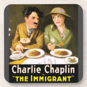 Dessous-de-verre Charlie Chaplin/Le pain pour immigrants (Devant)
