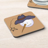 Dessous-de-verre Charmant bonhomme de neige primitif de Noël (Côté gauche)