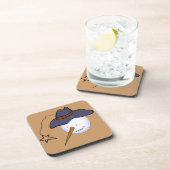 Dessous-de-verre Charmant bonhomme de neige primitif de Noël (Côté Droit)