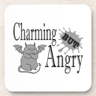 Dessous-de-verre Charming mais en colère petit chat diable drôle ci