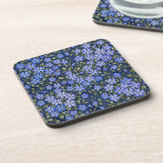Dessous-de-verre Charming Scattered Periwinkle Flowers Deep Blue