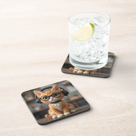 Dessous-de-verre Chat au gingembre (Côté Droit)
