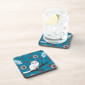 Dessous-de-verre Chat blanc doux style japonais (Côté Droit)