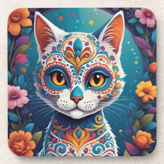 Dessous-de-verre Chat Crâne de Sucre (Devant)