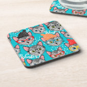 Dessous-de-verre Chat dans le casquette (Côté gauche)