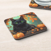 Dessous-de-verre Chat d'automne (Côté gauche)