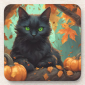 Dessous-de-verre Chat d'automne (Devant)