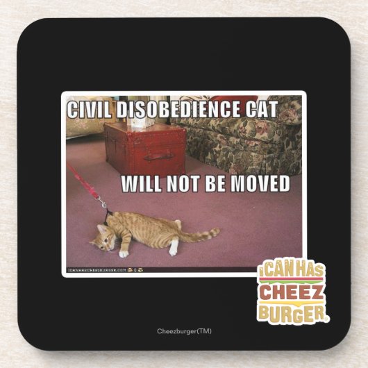 Dessous-de-verre Chat de désobéissance civile (Devant)