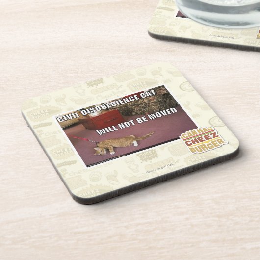 Dessous-de-verre Chat de désobéissance civile (Côté gauche)