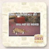 Dessous-de-verre Chat de désobéissance civile (Devant)