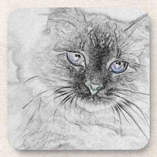 Dessous-de-verre Chat de Kitty de Sibérien faisant une sieste sur