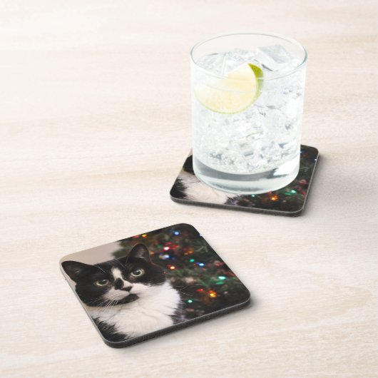 Dessous-de-verre chat de Noël (Côté Droit)