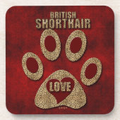 Dessous-de-verre Chat de race britannique Shorthair Red Cheetah (Devant)