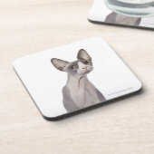 Dessous-de-verre Chat de Sphynx avec l'expression étonnée (Côté gauche)