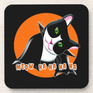 Dessous-de-verre Chat d'Halloween