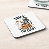 Dessous-de-verre Chat d'Halloween abstrait (Côté gauche)