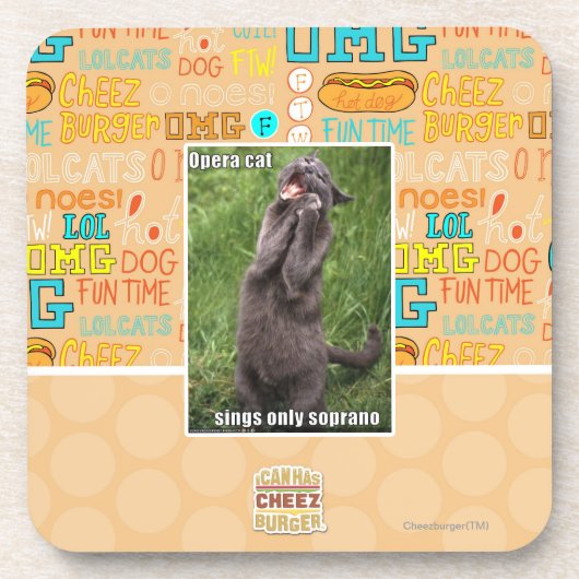 Dessous-de-verre Chat d'opéra (Devant)