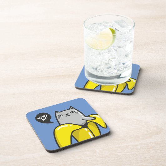 Dessous-de-verre Chat en banane (Côté Droit)