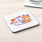 Dessous-de-verre Chat et Shiba Inu (Côté gauche)