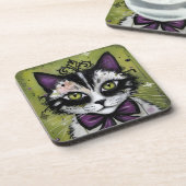Dessous-de-verre Chat gothique (Côté gauche)