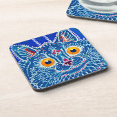 Dessous-de-verre Chat gothique bleu (Côté gauche)