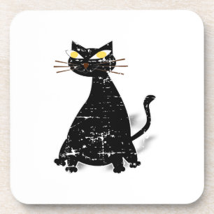 Dessous-de-verre Chat gras noir désossé