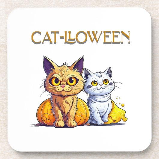 Dessous-de-verre Chat Halloween (Devant)