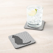 Dessous-de-verre Chat japonais - Kimono noir et blanc (Côté Droit)