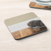 Dessous-de-verre Chat mangeant de la cuvette (Côté gauche)