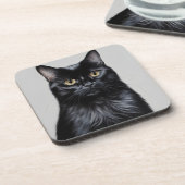 Dessous-de-verre Chat noir (Côté gauche)