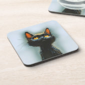 Dessous-de-verre Chat noir enchanté (Côté gauche)