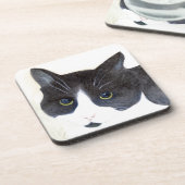Dessous-de-verre Chat noir et blanc (Côté gauche)
