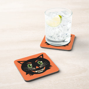 Dessous-de-verre Chat noir vintage