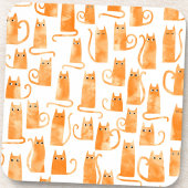 Dessous-de-verre Chat orange amusant