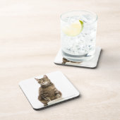 Dessous-de-verre Chat par la cuvette (Côté Droit)