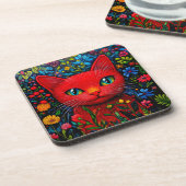 Dessous-de-verre Chat Rouge (Côté gauche)