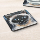 Dessous-de-verre chat siamois (Côté gauche)