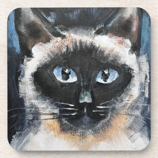 Dessous-de-verre chat siamois (Devant)