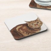 Dessous-de-verre Chat tigré orange (Côté gauche)