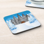Dessous-de-verre château de conte de fées Hiver (Côté gauche)
