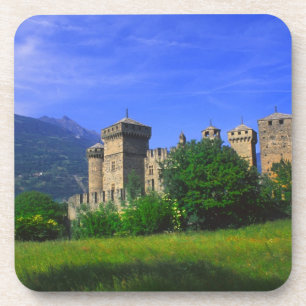 Dessous-de-verre Château de Fenis près des Alpes italiennes à Fenis