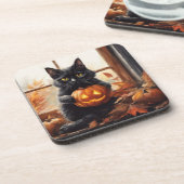 Dessous-de-verre Chaton d'Halloween (Côté gauche)
