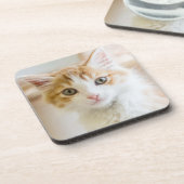 Dessous-de-verre Chaton orange et blanc (Côté gauche)