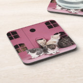 Dessous-de-verre Chatons dans la maison de poupée (Côté gauche)