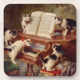 Dessous-de-verre Chatons et piano