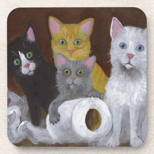 Dessous-de-verre Chatons Joueurs (Devant)